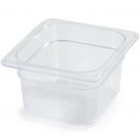 Carlisle polycarbonate gastronorm 1 6 food pan clear 65mm deep