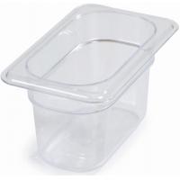 Carlisle polycarbonate gastronorm 1 9 food pan clear 65mm deep