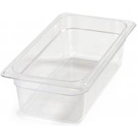 Genware polycarbonate gastronorm 1 3 food pan clear 200mm deep