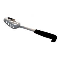 Genware slotted spoon black handle