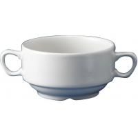 Churchill s white consomme bowl with handles 11 5cm 4 5 40cl 14oz