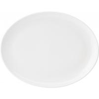 Pure white economy oval plate 35cm 14