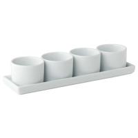 Titan porcelain gourmet bowls tray tray 24 5x7cm 9x2 75 bowls 6cl 2oz