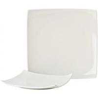 Pure white economy square plate 27 5cm 10 75