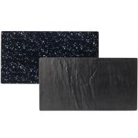 Melamine slate granite platter rectangular grey 32x17 5cm 12 5x7