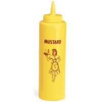 Nostalgia squeeze bottle with cone tip mustard