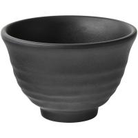 Spirit melamine tall footed bowl black 12cm 4 75 42cl 15oz