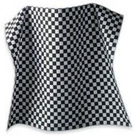 Checkerboard cotton waist apron black one size