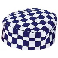 Blue checkerboard skull cap small