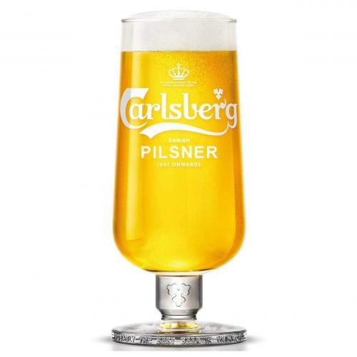 Carlsberg danish pilsner beer chalice half pint 10oz 28cl ce