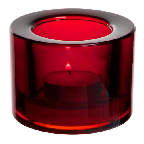 Chunky tealight holder red