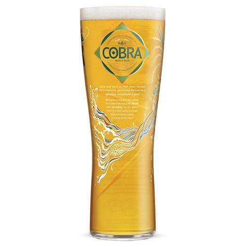 Cobra beer glass half pint 10oz 28cl ce