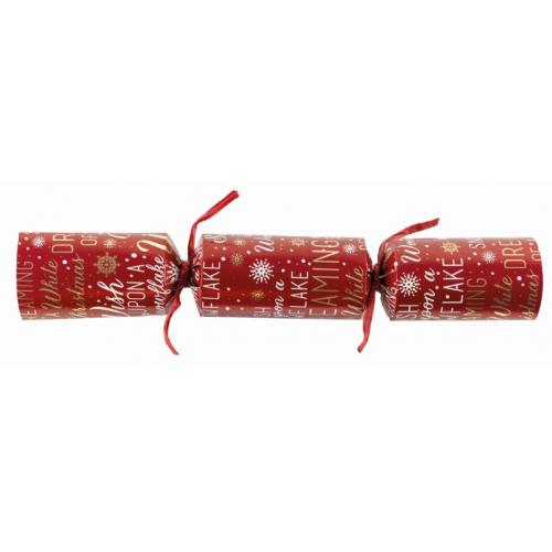 Crackers script red cream recyclable 28cm 11