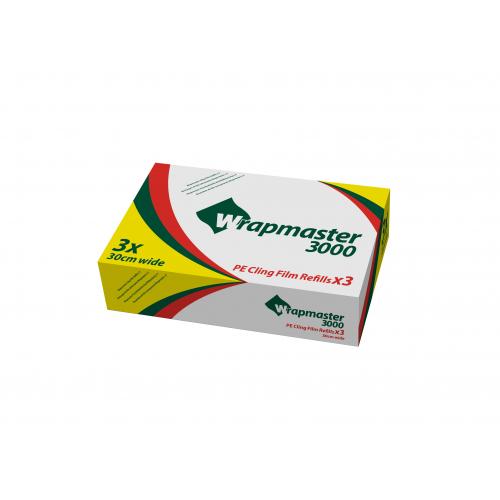 Pe clingfilm catering refill recyclable wrapmaster 3000 30cm x 300m