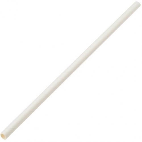 Smoothie straw paper white 23cm 9 x 8mm
