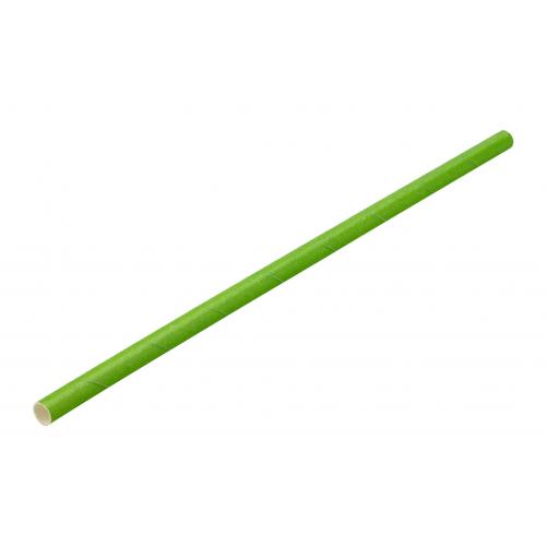 Straight straw paper green 20cm 8 x 6mm