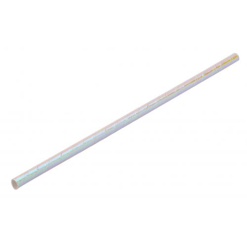 Straight straw paper pearlescent 20cm 8 x 6mm