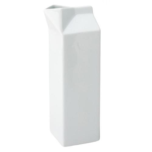 Titan porcelain milk carton large 1l 36 5oz