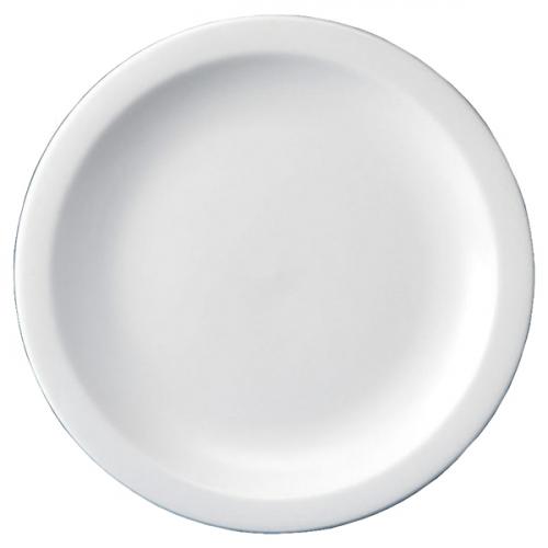 White narrow rimmed nova plate 10 25 5cm