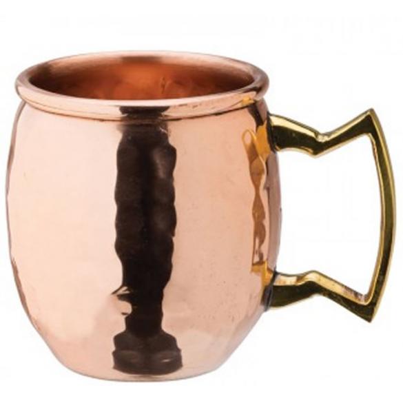 Mini copper hammered mug 2 75oz 7 5cl