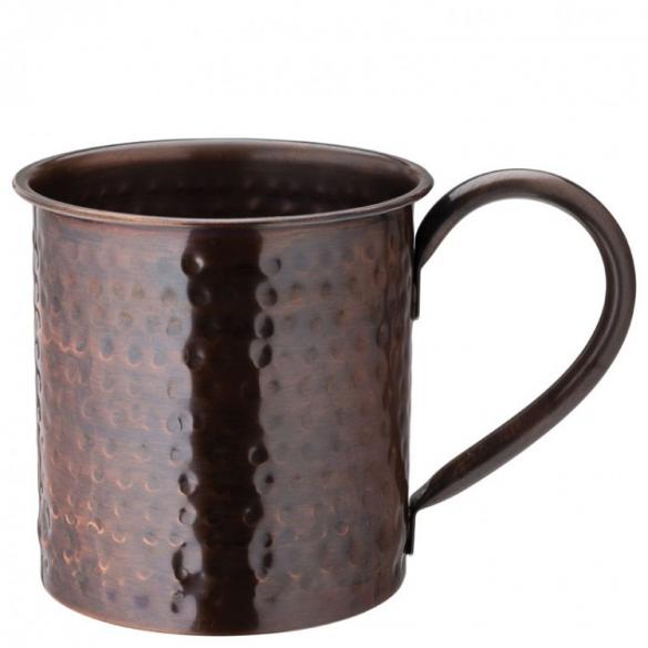 Aged copper hammered mug 19oz 54cl
