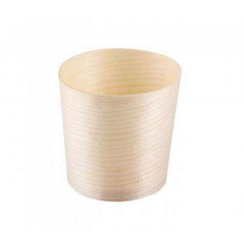 Biodegradable bamboo small wooden serving cup 6x6x6cm