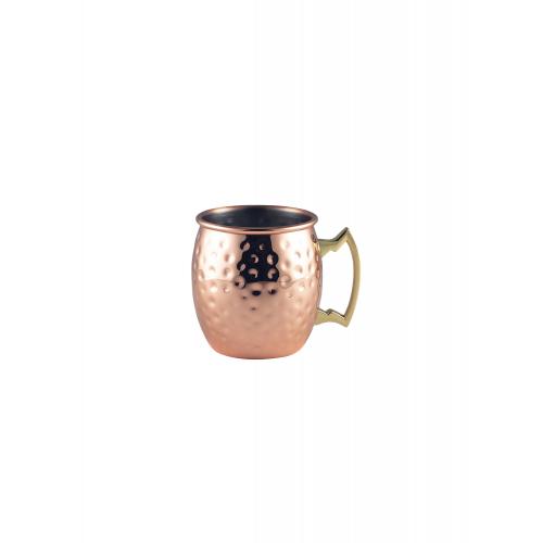 Barrel copper mug 40cl 14oz hammered