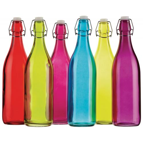 Coloured water bottles 1l
