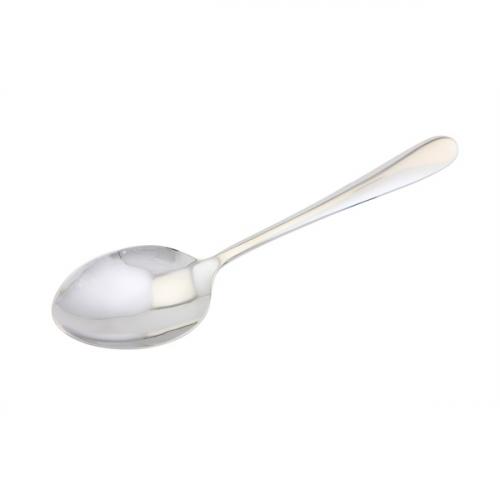 Large stainless steel serving spoon