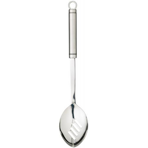 Kitchen craft professional stainless steel long oval handled slotted spoon