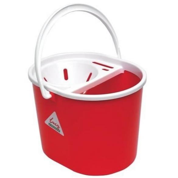 Lucy oval 7 litre mop bucket red