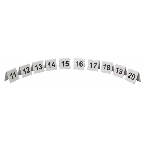 Perspex table numbers 11 20