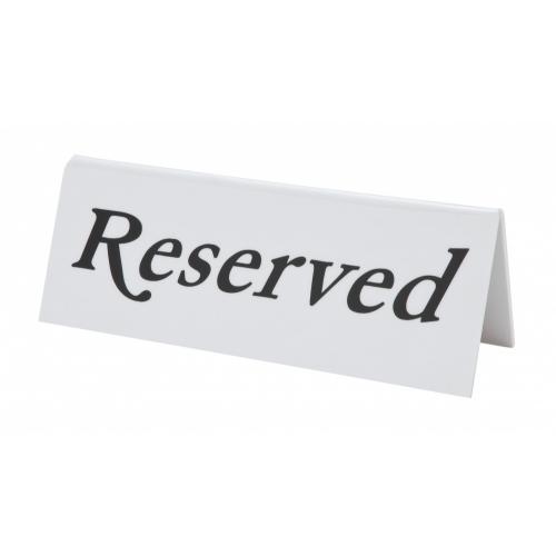 Reserved table sign plastic