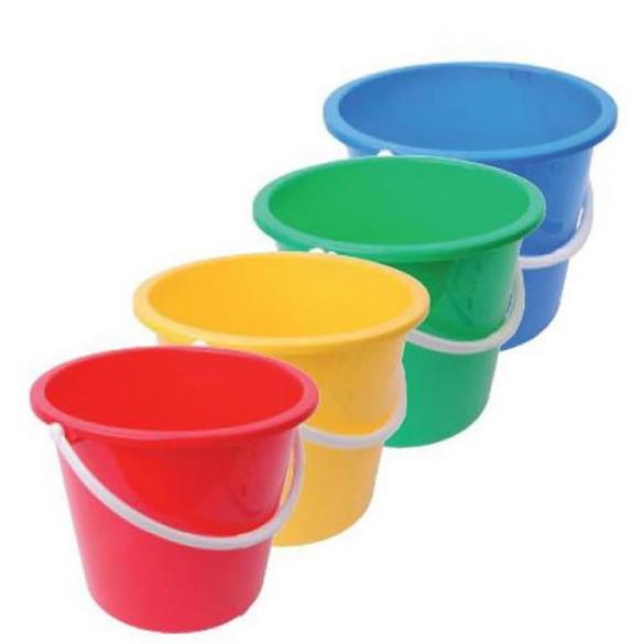 Plastic bucket yellow 8l 2 1 gal