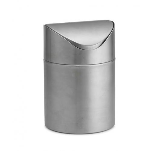 Mini stainless steel swing bin 6 5 16cm