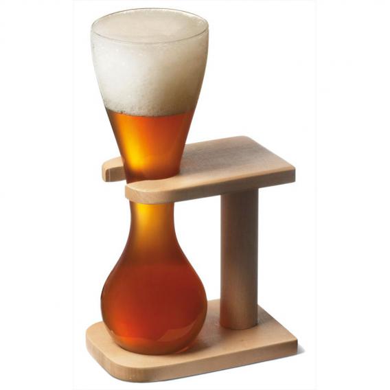 Glass quarter yard of ale with stand 13 3oz 38cl