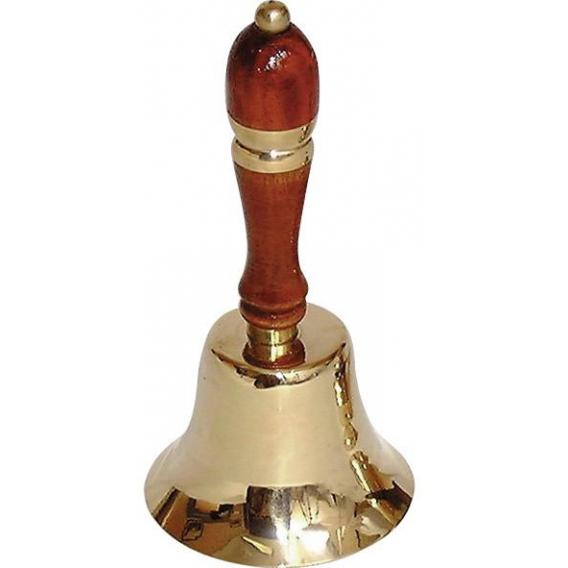 Brass handbell h 16 5x dia 9cm 6 6 x 3 5