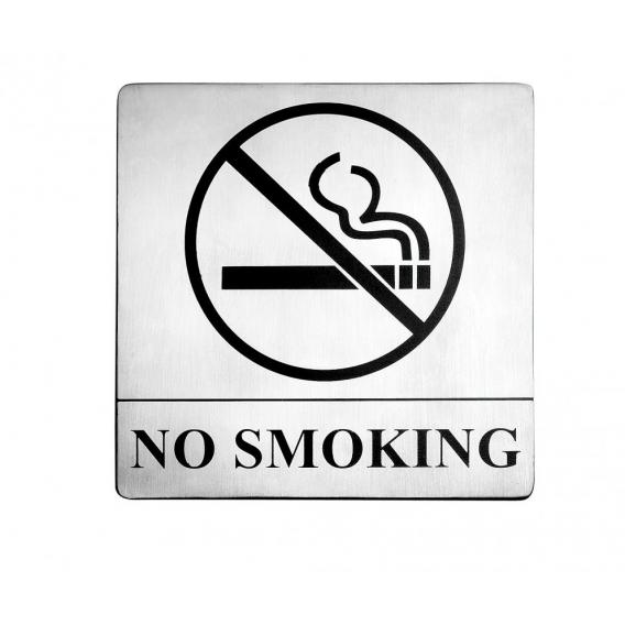 No smoking stainless steel sign