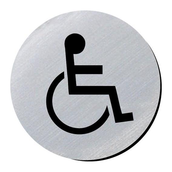 Disabled silver metallic door disc 3