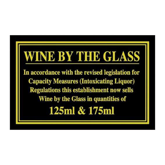 Wine by the glass 125m 175ml 4 3x7