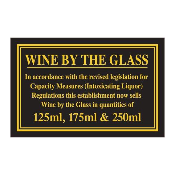 Wine by the glass 125ml 175ml 250ml 4 3x7