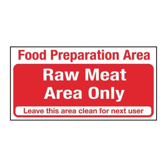 Food preparation raw meat area only 4x8
