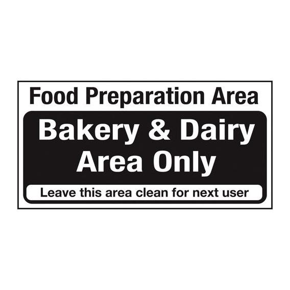 Food preparation bakery dairy area only 4x8