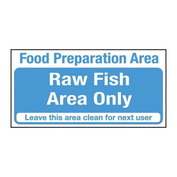 Food preparation raw fish area only 4x8