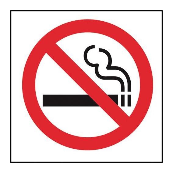 No smoking window sticker 6x6