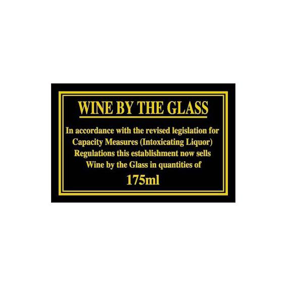 Wine by the glass sign 4x7