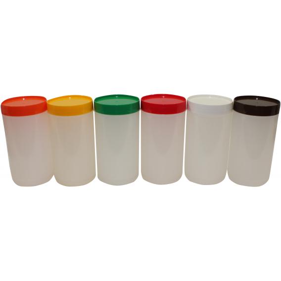 Pourmaster backup storage bottles with assorted colour caps 90cl 30oz