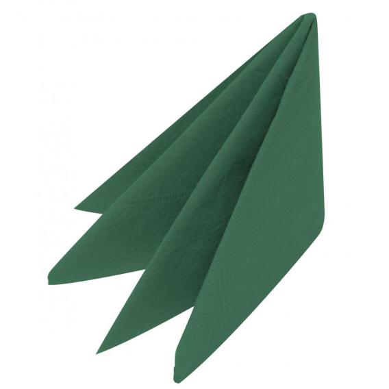 Dark green napkin 33cm square 4 fold 2 ply