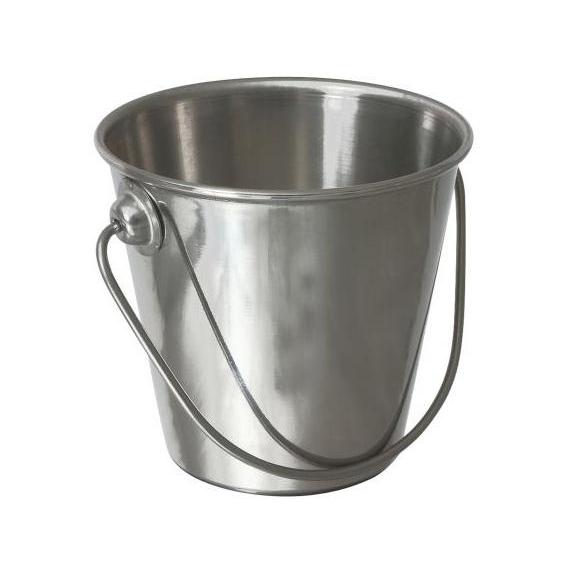 Genware stainless steel premium serving bucket 10 dia x9 h cm 55cl
