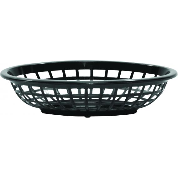 Plastic oval side order basket 19 5x14x4 5cm black